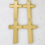 Gold Mirror Cross Pendant Tops
