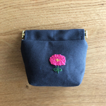 おはなの刺繍ミニポーチ  