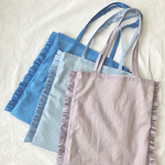 【ラベンダー完売】フリルエコバッグ