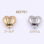 M3791-R 60個  CCBビーズ 樹脂製 軽量 スペーサービーズ ハート型 縦穴 17×18mmm 3×【20ヶ】