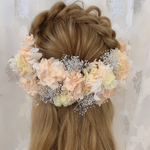 オーダー品✨ヘッドドレス★ウエディング★ナチュラル★ガーデン★結婚式★花嫁★卒業式★ヘアアクセサリー★ヘッドパーツ★マタニティフォト★成人式