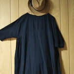 黒のCottonリネンワンピース