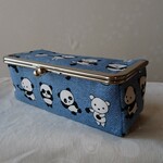 お着替えパンダののBOX型がま口小物入れ