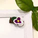 パンジーのヘアクリップ