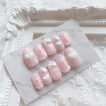 量産型♡ピンク　リボンハートネイルチップ