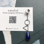 geometry＋ラピスラズリ earcuff  ステンレス イヤーカフ