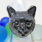 瞳きらきら動物リング（和猫／黒猫）