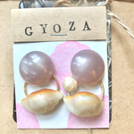 【ピアス】焼餃子（ピンクパープル x パール）