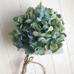 紫陽花枝付きドライフラワーのスワッグ