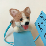 お散歩コーギー🐶薄茶　羊毛フェルト