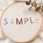 ワンポイント名入れ・イニシャル刺繍　手刺繍　サンプル
