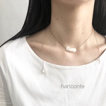 silk code necklace baroque pearl /// バロックパール、淡水パール、シルクコードネックレス、アレルギー対応、チョーカー、2way