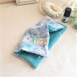 ８重ガーゼ大判ハンカチ*liberty調flower*リバティ調フラワー*ブルー系*ターコイズブルー*大人カラー*お布団ガーゼ