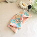 ８重ガーゼはんかち*liberty調flower*リバティ調フラワー*ブルーピンク系*ピンク*キュートカラー*お布団ガーゼ*ガーゼハンカチ