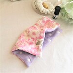 ８重ガーゼ大判ハンカチ*liberty調flower*リバティ調フラワー*ローズピンク系*ラベンダー*大人乙女カラー*お布団ガーゼ
