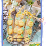 ひとくちサイズのパイナップル🍍アイシングクッキー