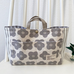 バッグインバッグ　Bag in Bag 大きな花柄グレー