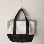 おさんぽミニトート　迷彩カモフラ　カーキ