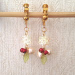 《再販６》冬の花【イヤリング or ピアス】