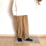 ペチパンツ カフス リネン ミルクティー