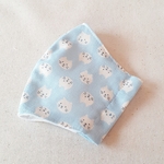 再販 子供用立体マスク ねこ柄 (さらし)
