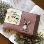 🐰felt  de patchworkうさぎのポーチ🐰