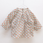 josse"子ぎつね ノーカラートップス ダブルガーゼ 2色展開 受注制作（80/90/100サイズ） ミント
