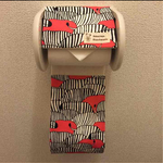 北欧シマウマ赤＊トイレットペーパーカバー