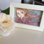 ミニ原画　冬、地下鉄