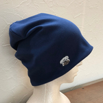 【ケア帽子】ワンちゃん刺繍　スムースニット帽
