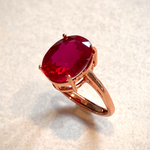 ** サイズ調整可能　天然6.23ct ルビー大粒リング　マダガスカル産　証明書付き　**