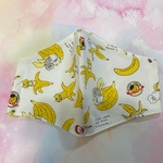 SSサイズ❣️大人サイズ変更可能❣️白地、バナナ🍌・薄地マスク・手作りマスク・幼児立体マスク