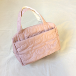 受注制作　kumasan no bag　 スモーキーコーラル  富士金梅11号帆布 ボストンバック　Ｌサイズ