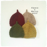 アルパカ×メリノウールほわほわどんぐり帽子M（頭囲46~50）