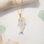 シーグラス　ジンベイザメ　ネックレス