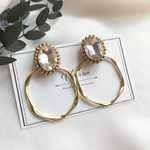 2way♡ キラキラビジュー ビーズ刺繍 デザインリングピアス