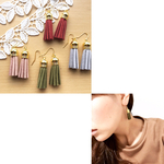 大好評♡THANKS♡300fav♡レザータッセル シンプルピアス