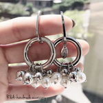 送料無料♡silver ジャラジャラフープ ピアス/イヤリング