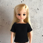 リカちゃんサイズ服＊トップス（ブラック）