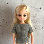 リカちゃんサイズ服＊トップス（グレー）