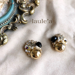 gold×black一粒ピアス