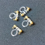 樹脂ノンホールイヤリング　2カン付 ゴールド 4個　アクセサリーパーツ
