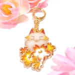 桜もふ狐キーホルダー(イエロー)