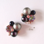 宇宙カラー✳︎ビジュー ピアス