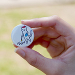 缶バッジ　猫　猫柄　白猫　シャガール　ニャガール猫　ネコ　ねこ　バッジ　