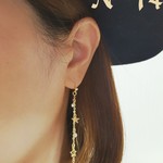 再販◆流れ星ロングピアス☆ゴールド