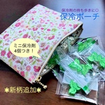 ☆保冷ポーチ☆【ミニ保冷剤4個つき！】外出のお供に♪ミニ保冷剤や飴･チョコを忍ばせて◎