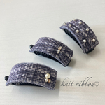 バナナクリップ アーチ型🧶ニットリボン♡