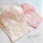 04 レースマスク　接触冷感ガーゼ　ノーズワイヤー取り外し可能