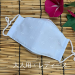 夏用マスク　舟形マスク　ブルー　大人用・レディース　ノーズワイヤー入り　フィルターポケット付き　西村大臣風マスク